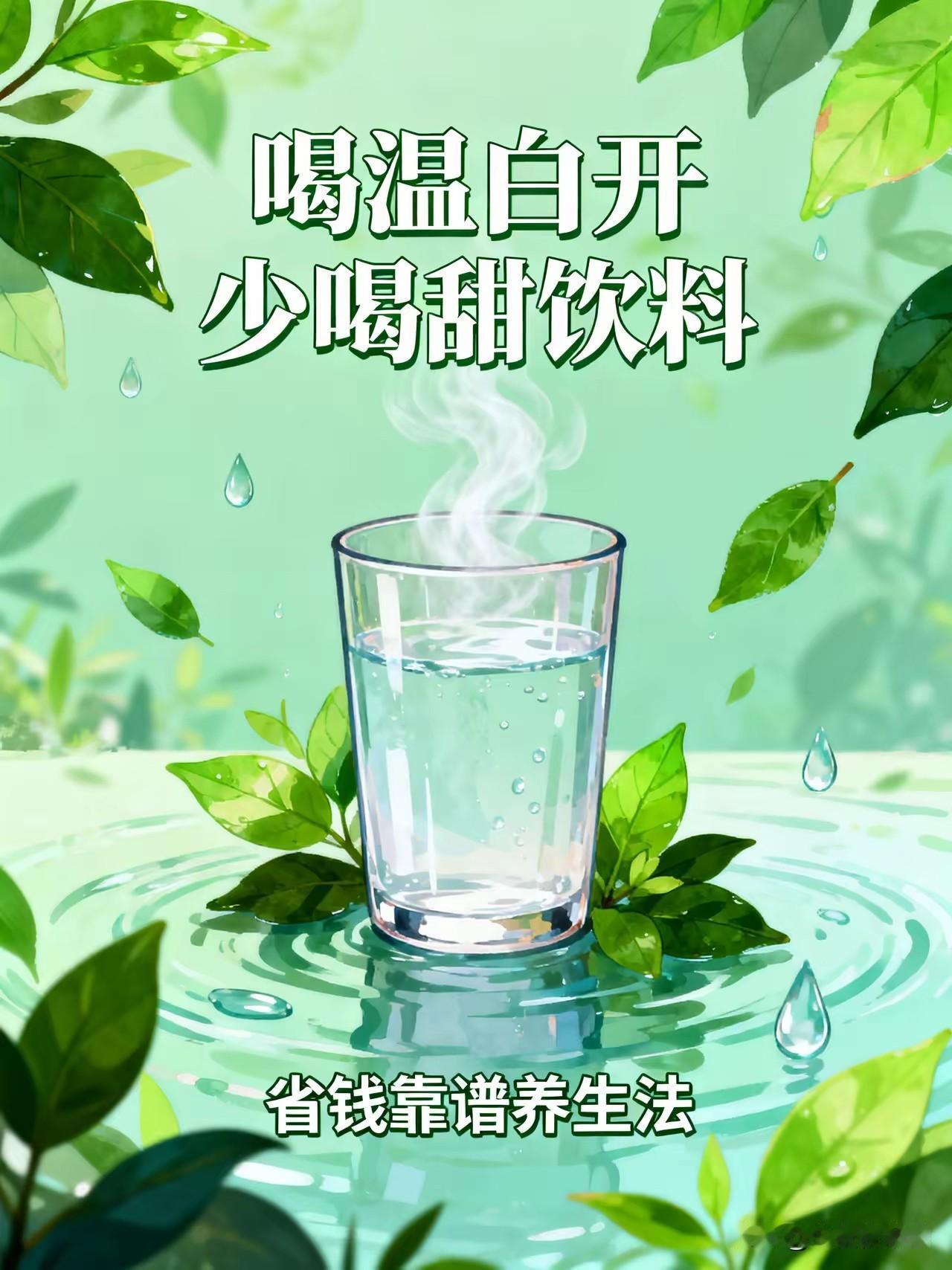 医生说：只要你肯天天喝温水，不喝任何甜饮料，用不了多久，你就会发现自己的身体，发