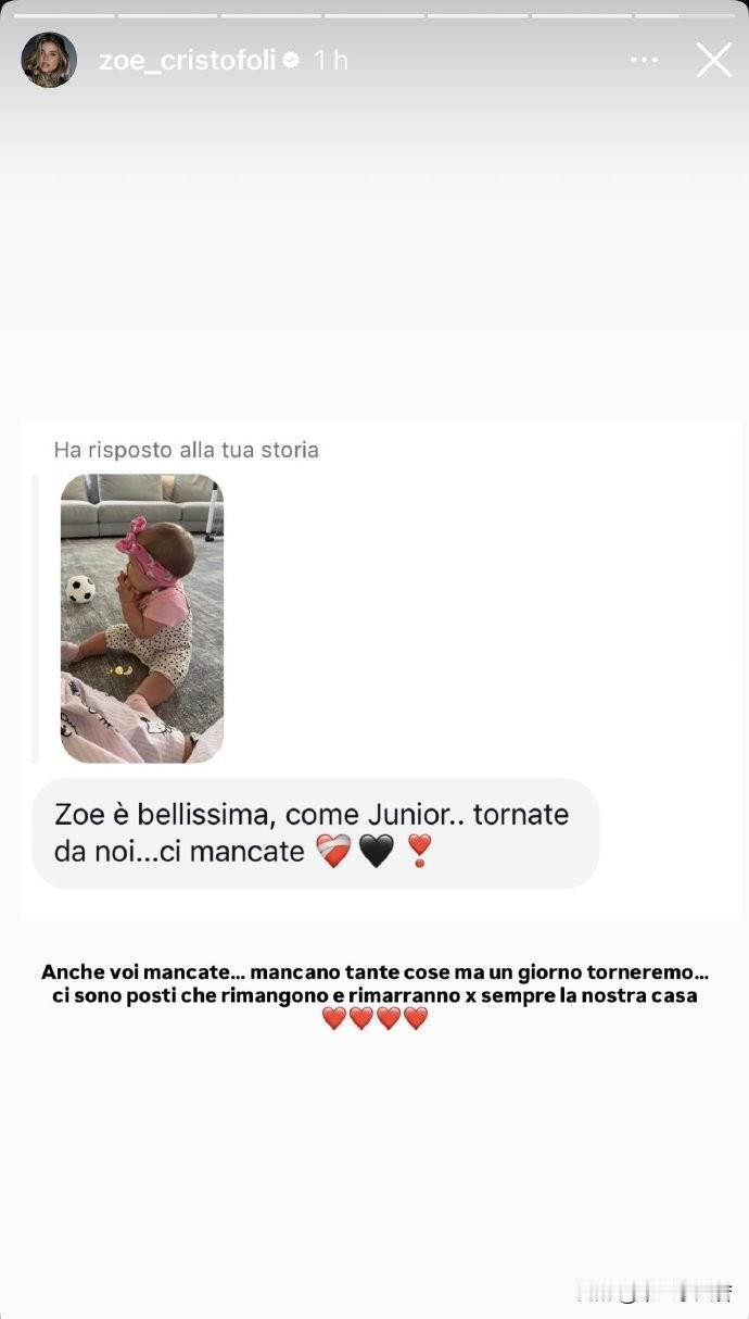 特奥有一天一定会回到米兰！特奥·埃尔南德斯的伴侣佐伊，在社交媒体上表达说我与埃尔