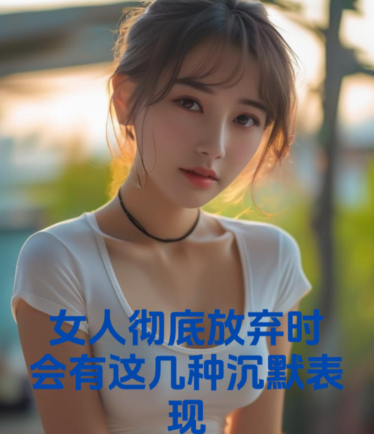 女人彻底放弃时，会有这几种沉默表现