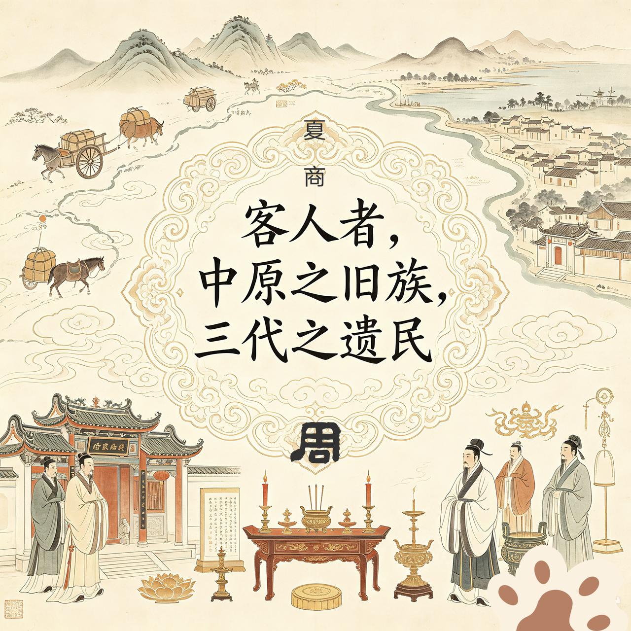 正如清朝时黄遵宪所说的：“客人乃中原旧族，三代遗民”！这个论断，直接点明了南方