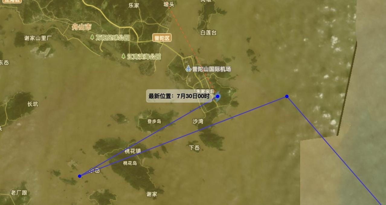 今天凌晨4点30分，台风竹节草在浙江舟山朱家尖岛登陆，中心最大风力9级。从云图来