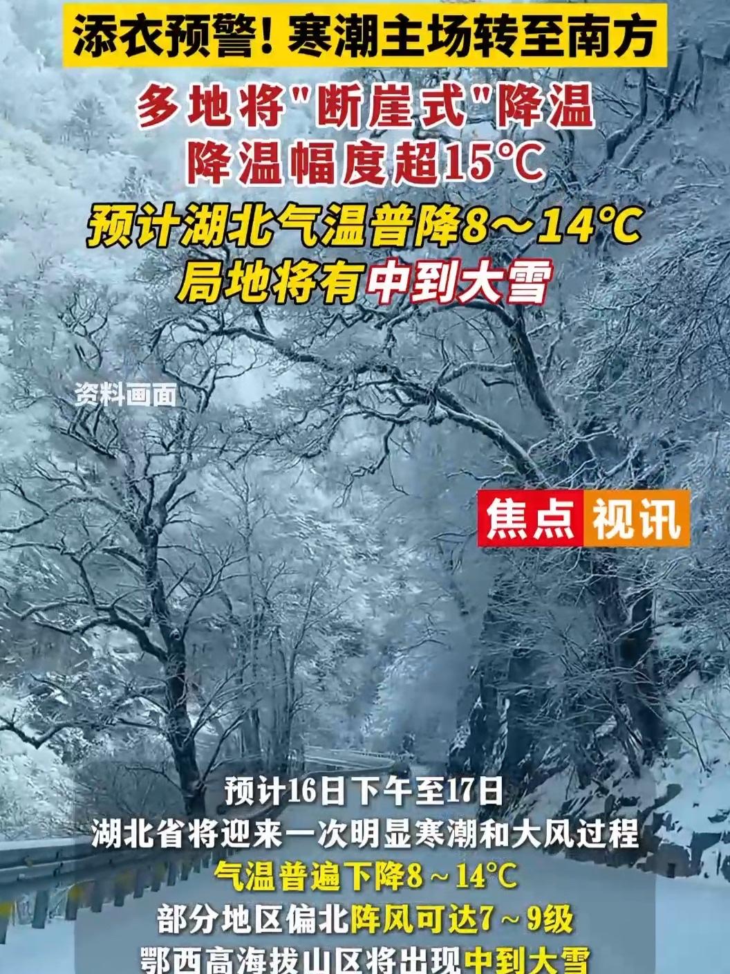 断崖式降温！今冬最强寒潮来了昨天还穿短袖逛超市，今天直接被寒风按头裹羽绒服—