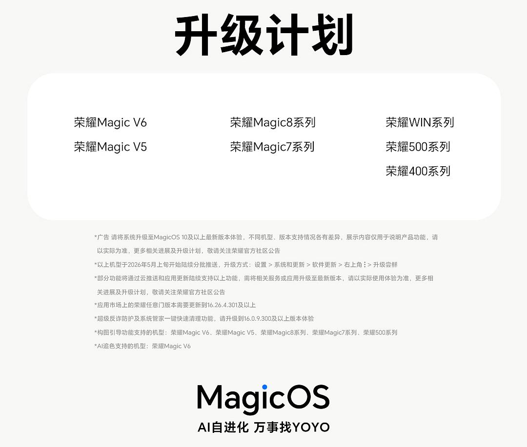 荣耀5月新一轮系统更新，适配手机名单公布，有你的手机没现在的荣耀是真的宠粉，