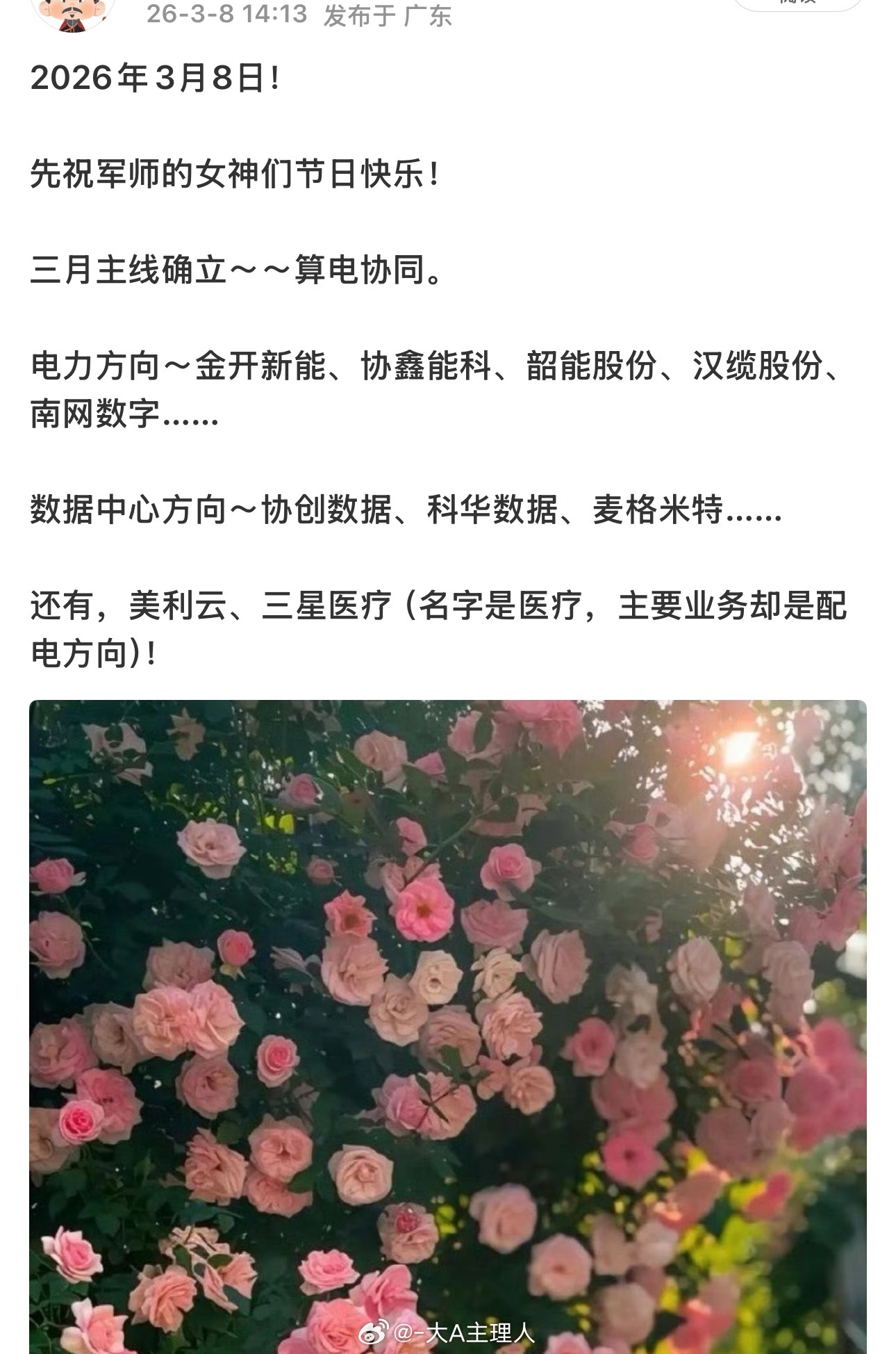 算电协同，三月主线～～你们Get到了吗？金开新能、协鑫能科，韶能股份、汉缆股份…