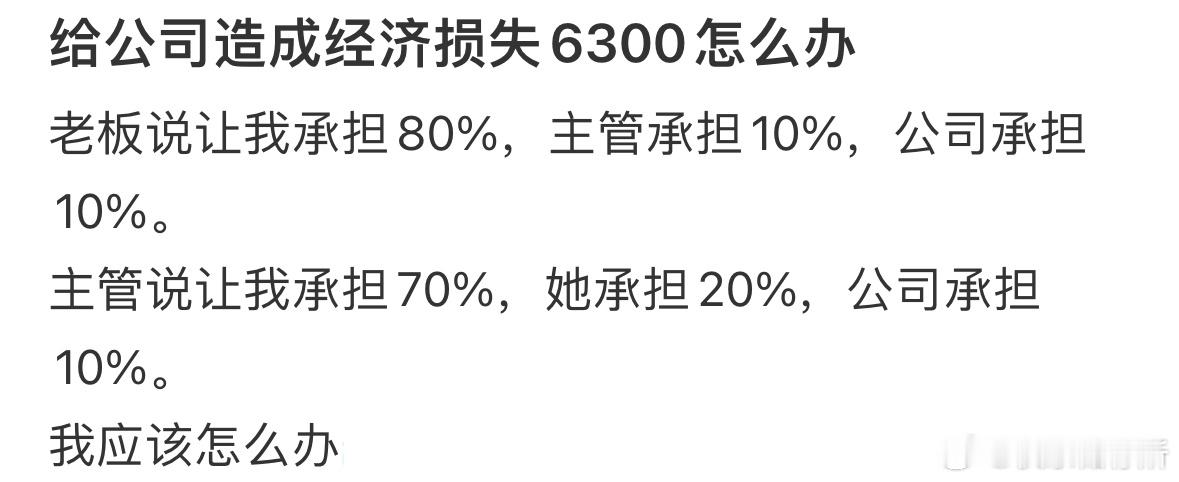 给公司造成经济损失6300