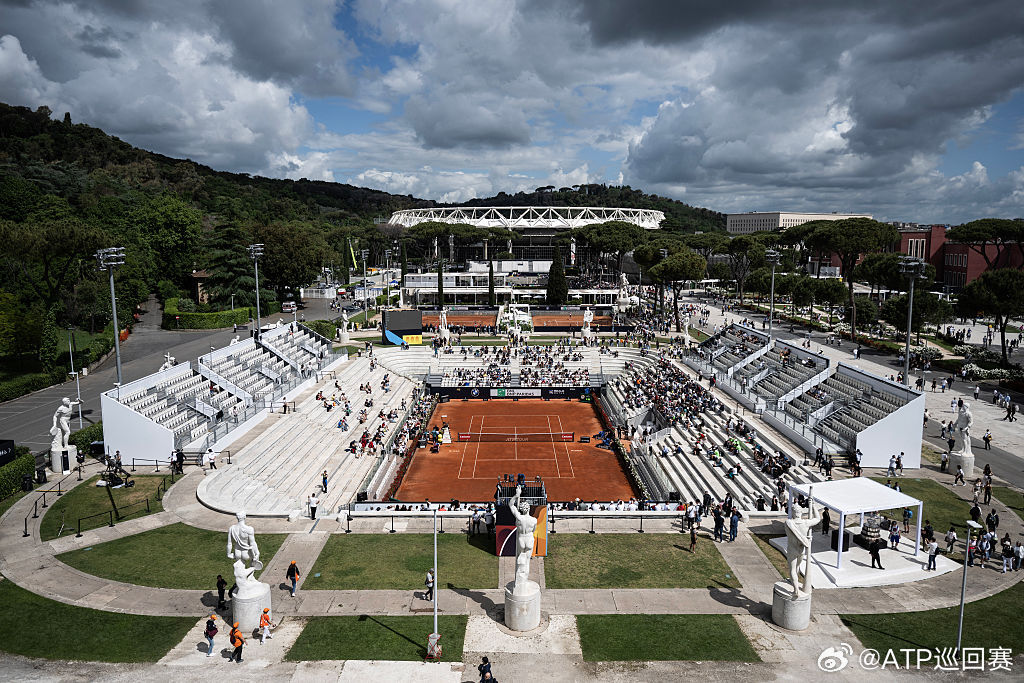 ATP1000罗马大师赛今日赛程，鲁德与穆纳尔将进行第四轮补赛，下半区1/4决
