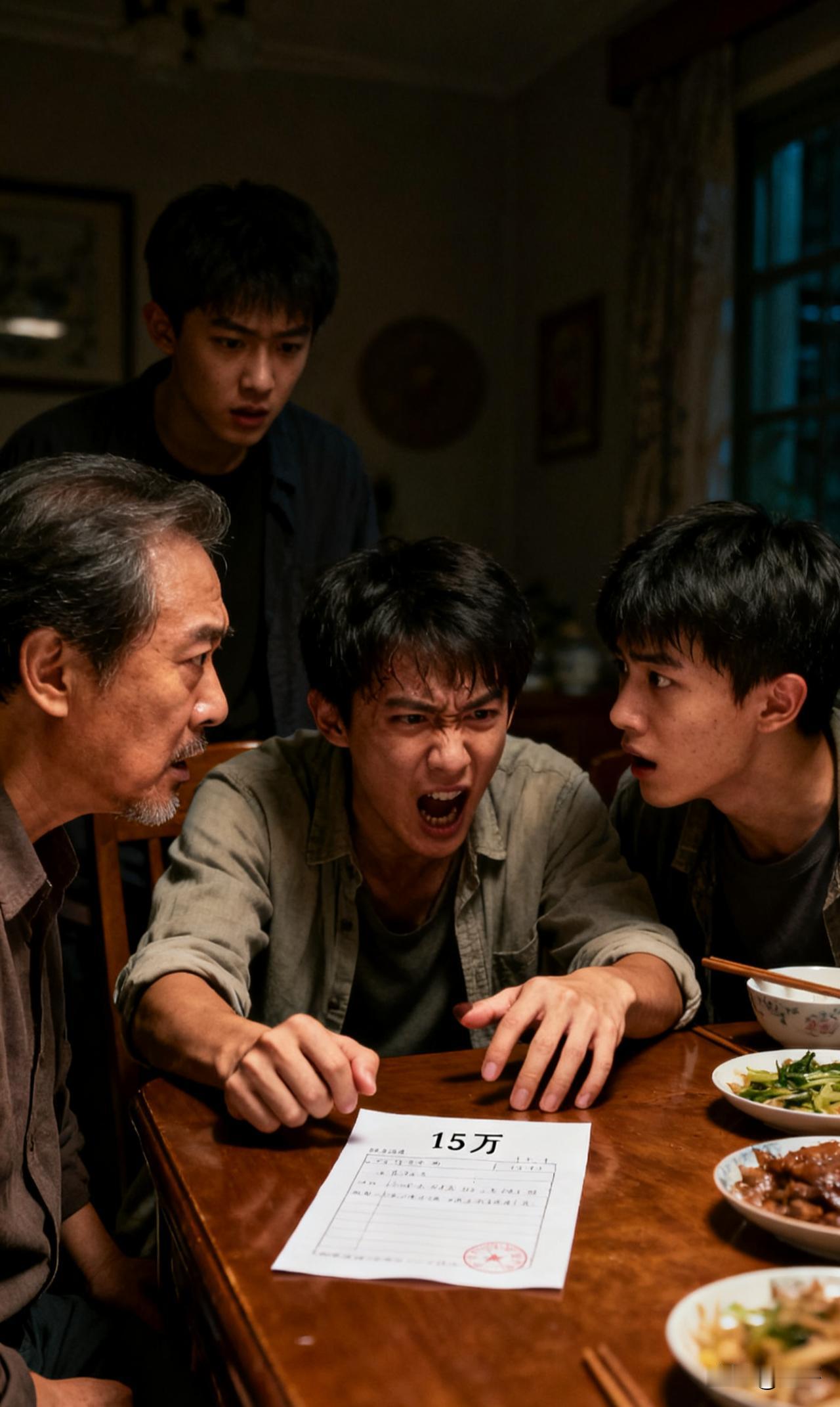 爷爷去世留下一张15万欠条我爸逼我们三兄弟平摊，真相让我砸了饭桌爷爷的葬礼刚