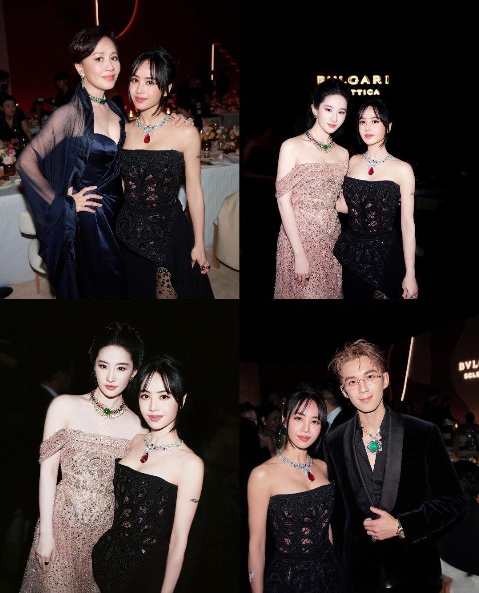 #刘嘉玲刘亦菲吴磊蔡依林打招呼#看着那几个画面，心里挺暖的。没有刻意比较，也没有谁抢谁的风头——刘嘉