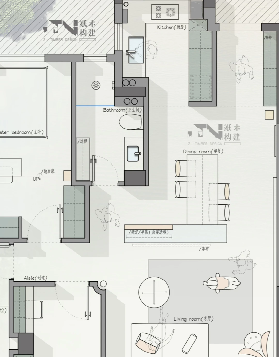 100㎡经典户型改造｜三分离真没必要！