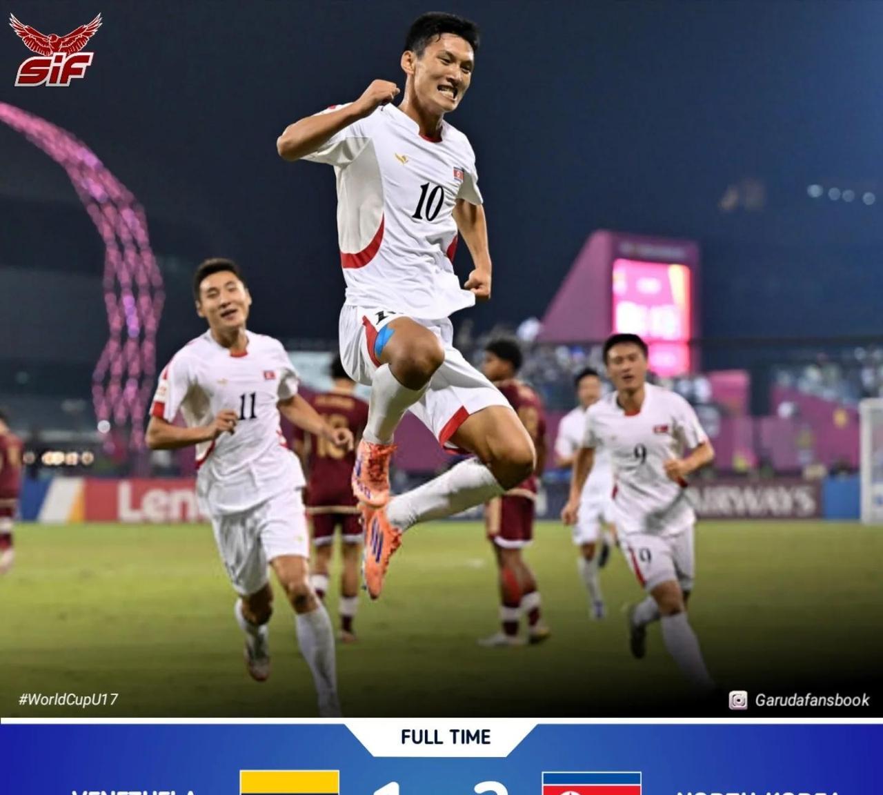 在U7世少赛32强的最后一个比赛日里，两支来自东亚的球队朝鲜与日本分别以2:1和