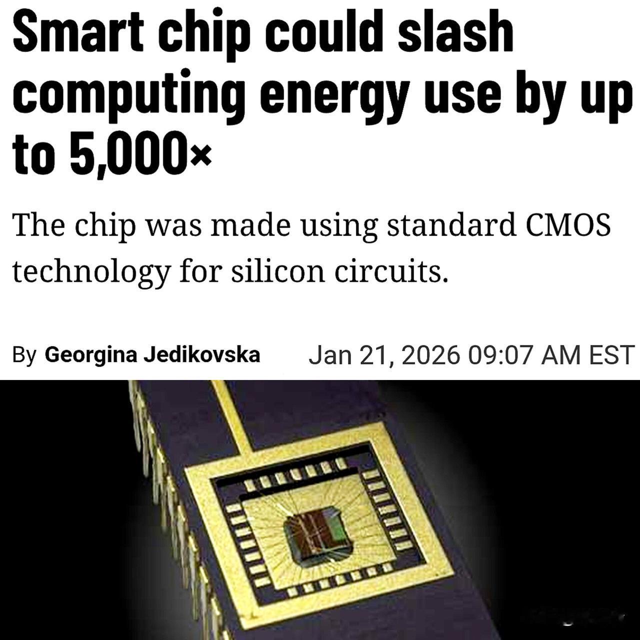 重大突破：意大利米兰理工大学的研究团队开发了一款智能芯片有望节省高达5000