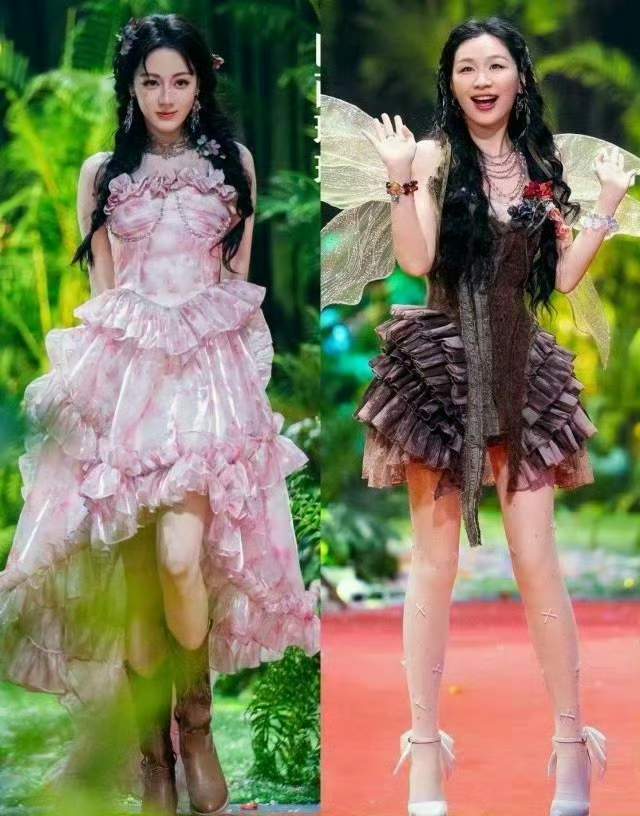 迪丽热巴和金靖是不是穿错鞋子了给她们换了一下感觉顺眼多了