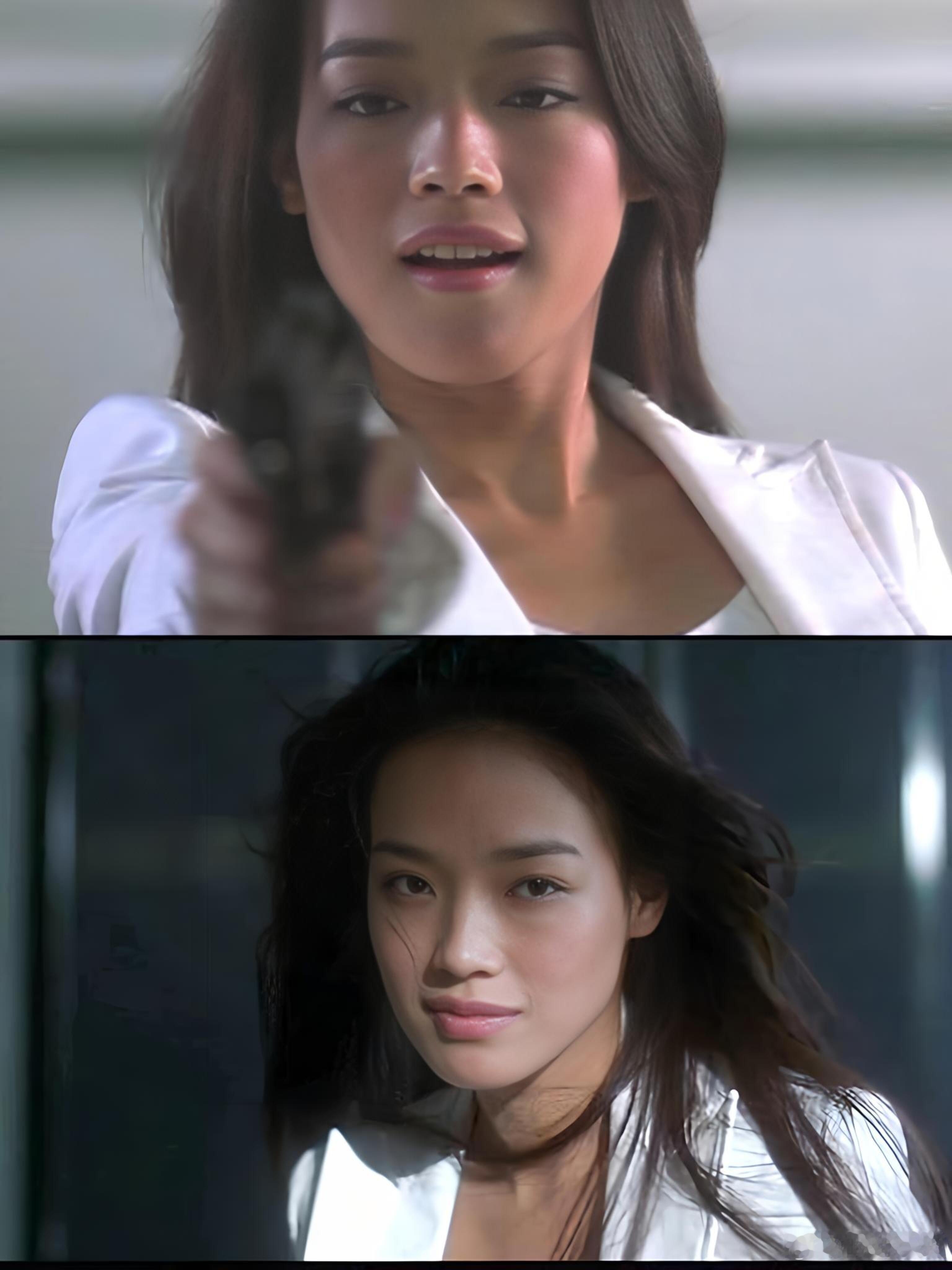 表情冷得像冰，眼神又藏着软。舒淇港风美人