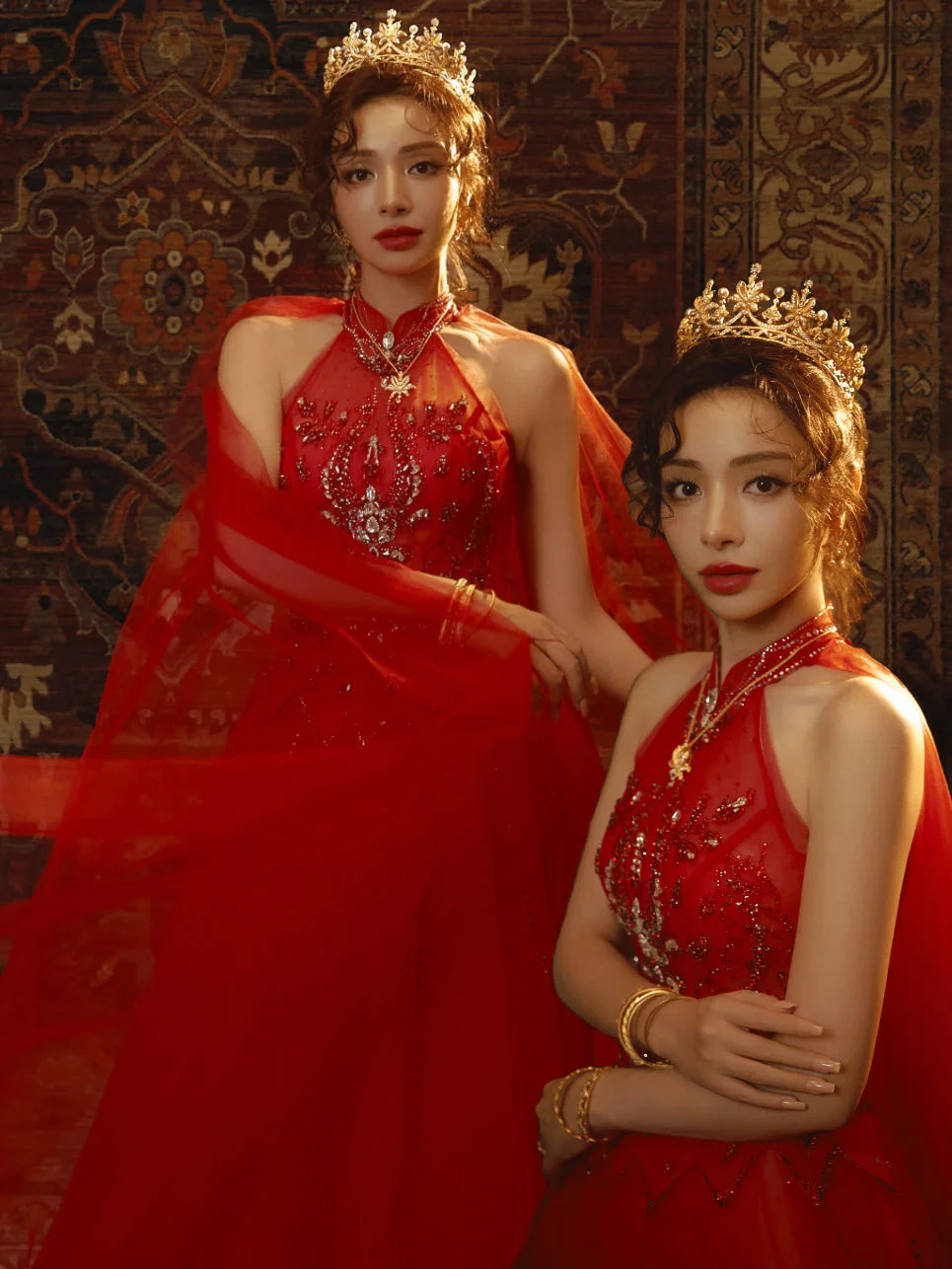 麦迪娜姜潮的相爱，被绣在了这件嫁衣之上 	 一场婚礼，最珍贵的往往不是...