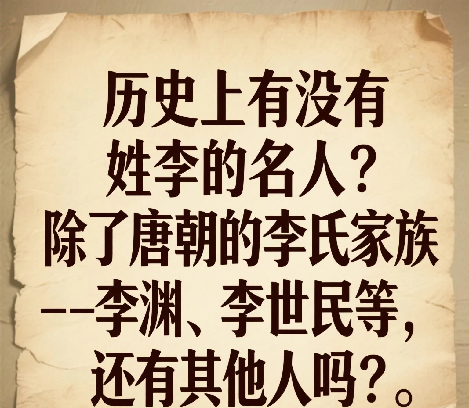 历史上有没有姓李的名人？