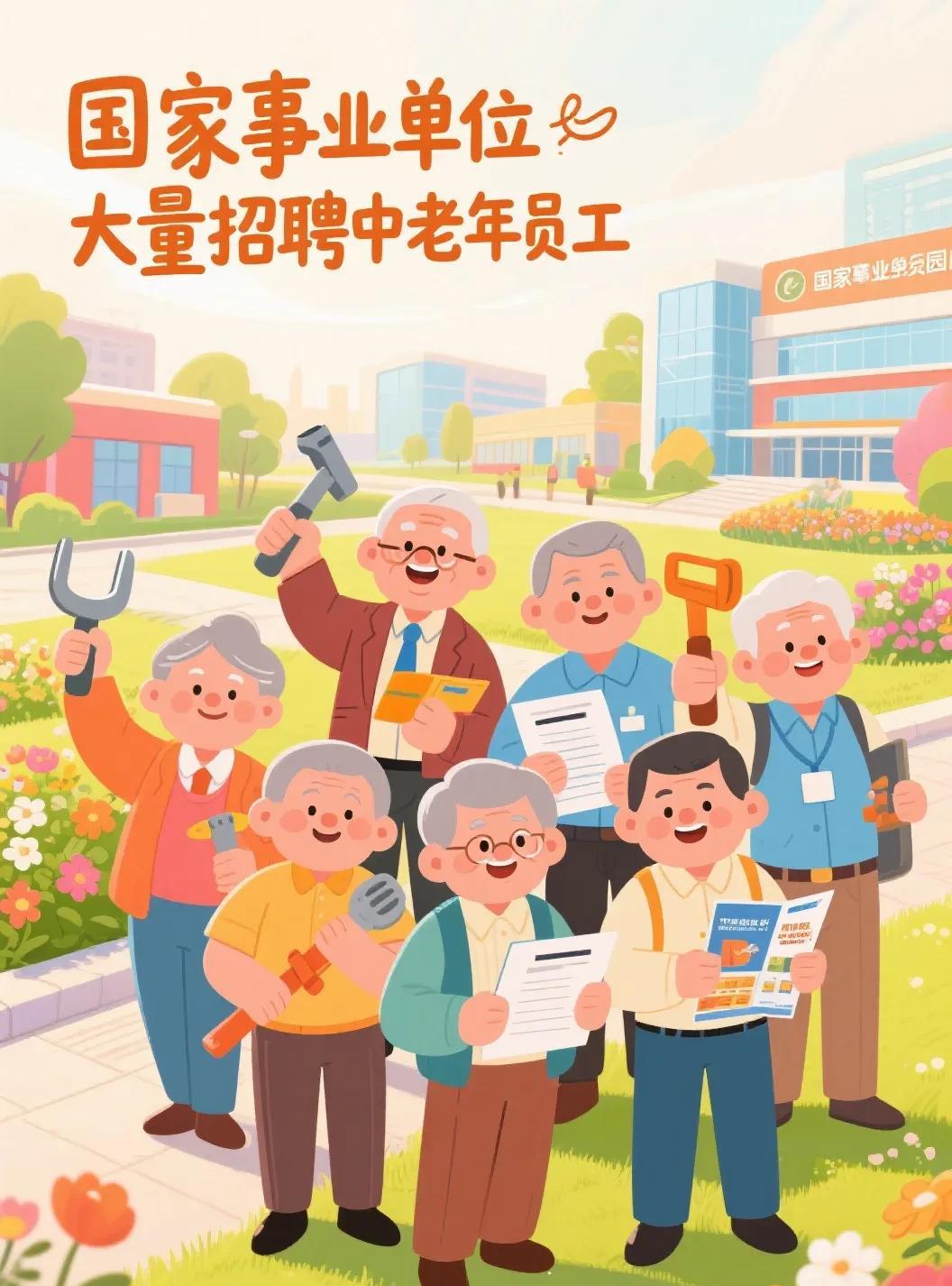 现在国家大量招聘中老年员工，事业单位编制，你如果有应聘意愿，请在下面评论区登记。