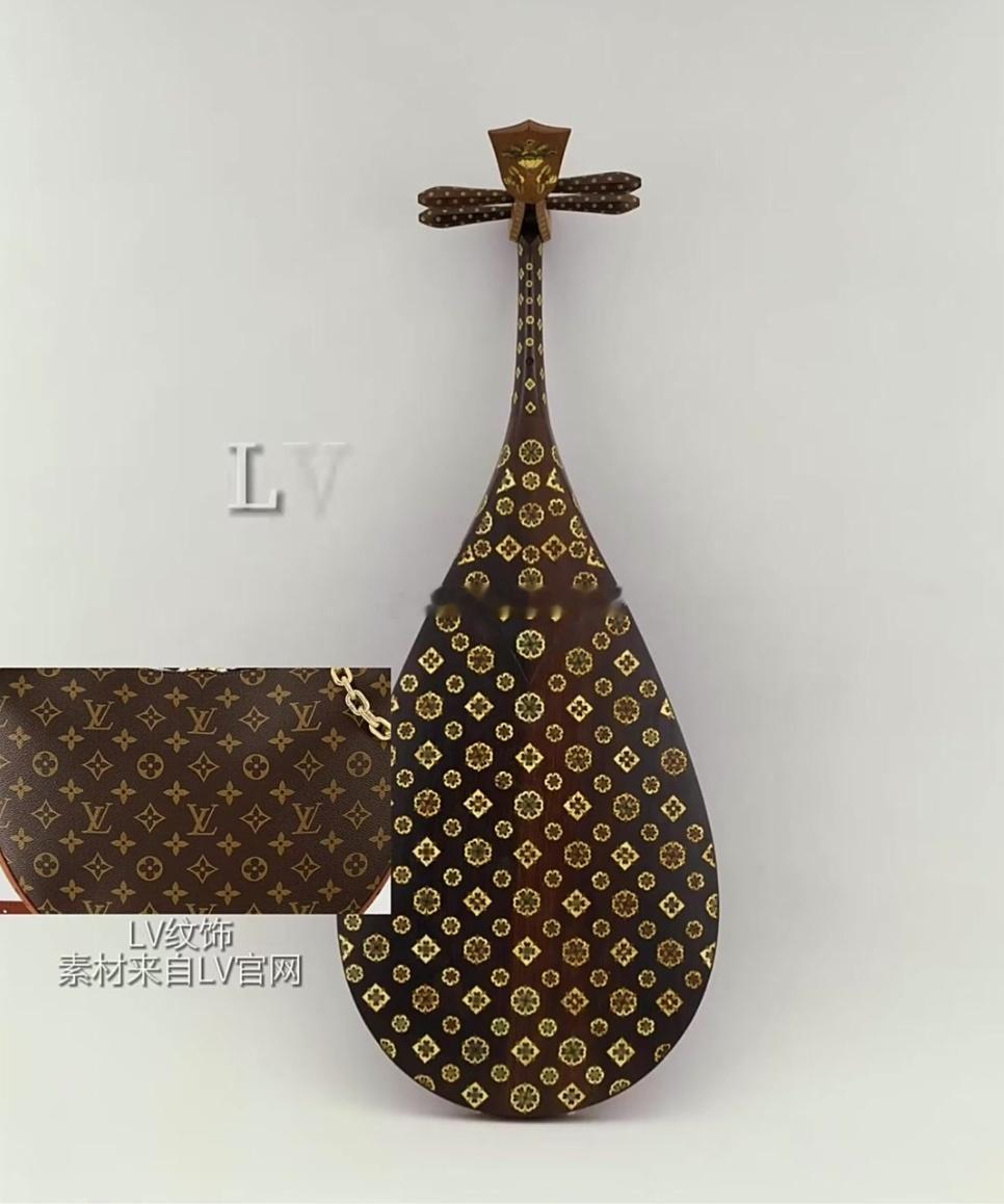LV起诉茉莉奶白判赔1030万只能魔法打败魔法请出唐代紫檀琵琶，唐代宝相花与之一
