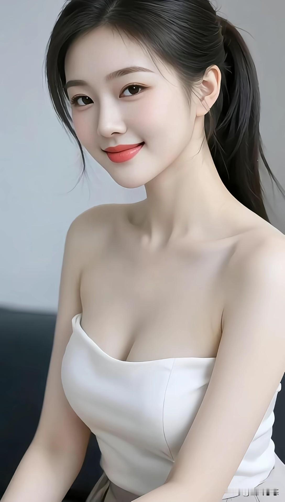 她的美，不是张扬的艳丽，而是一种从骨子里散发出来的优雅与从容。宛如一朵白莲，天生