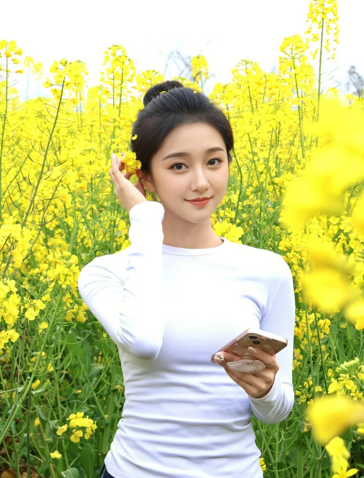 油菜花开，春随花美