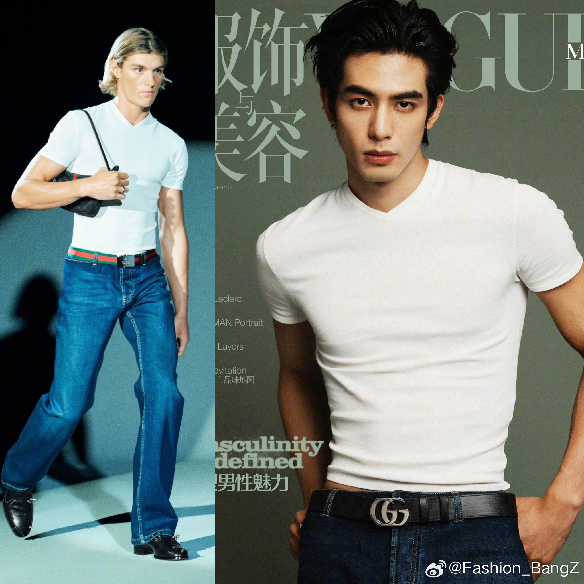 宋威龙身着GUCCI2026早秋系列，亮相VOGUEMAN三月刊封面。