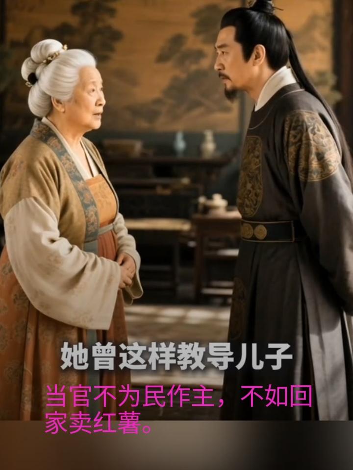 一个镇委书召开全镇干部会议，他娘在主席台上把一包红薯干放在书记儿子面前，一本正经