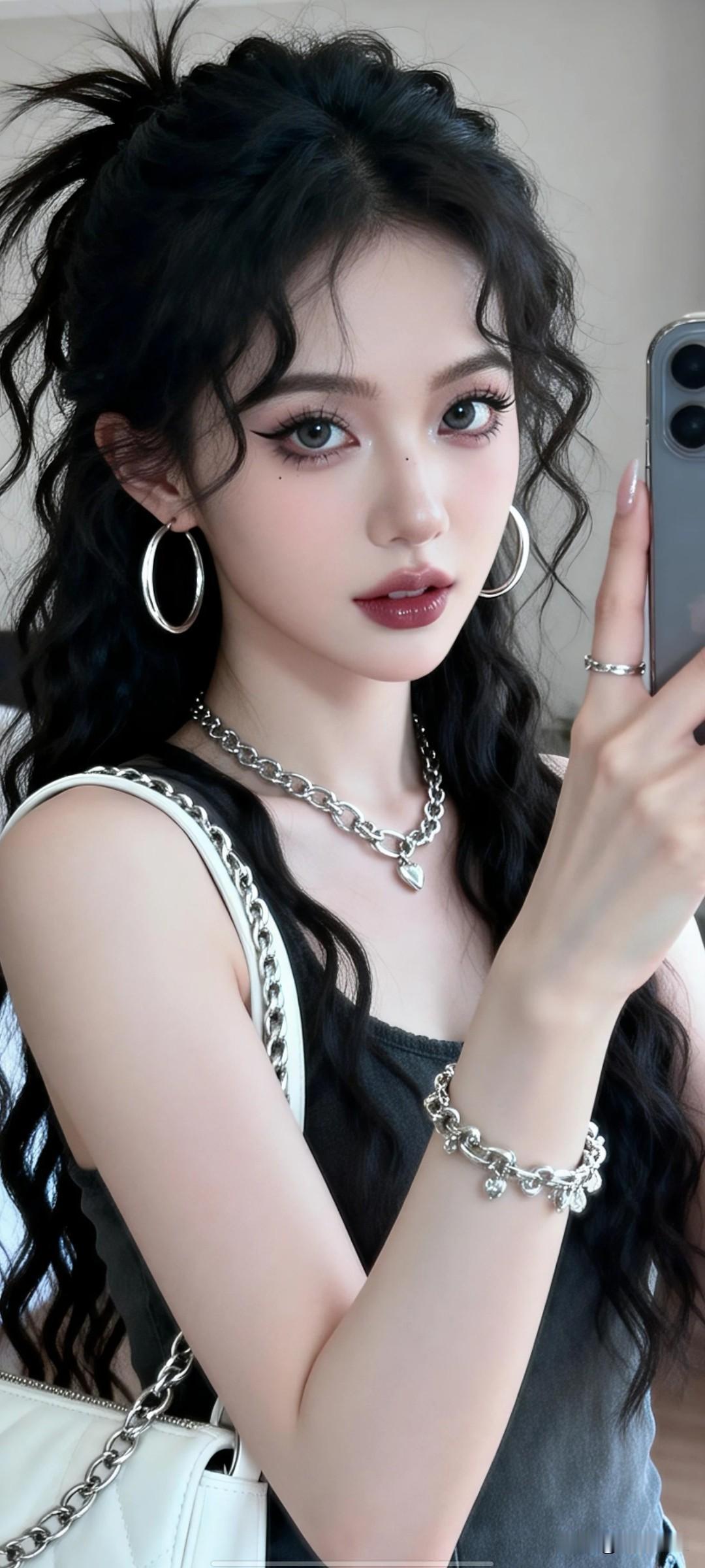 甜美与酷炫并存，时尚大气的穿搭，尽显个性魅力！💄👗💎