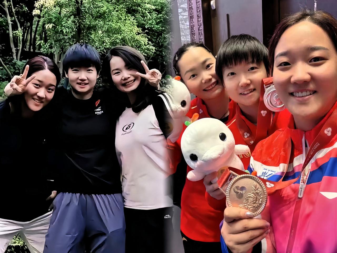 阳阳、莎莎、佳佳——“圆脸”姐妹花全运会胜利会师！三位小姐姐奖牌到手，怀