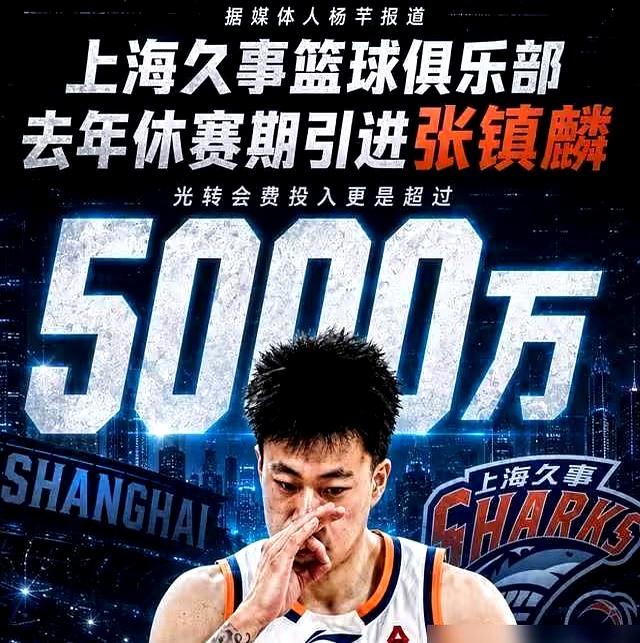 冠军刚捧起那晚的喧闹还没散，数字先把屏幕点燃：5000万转会费。看CBA看到头