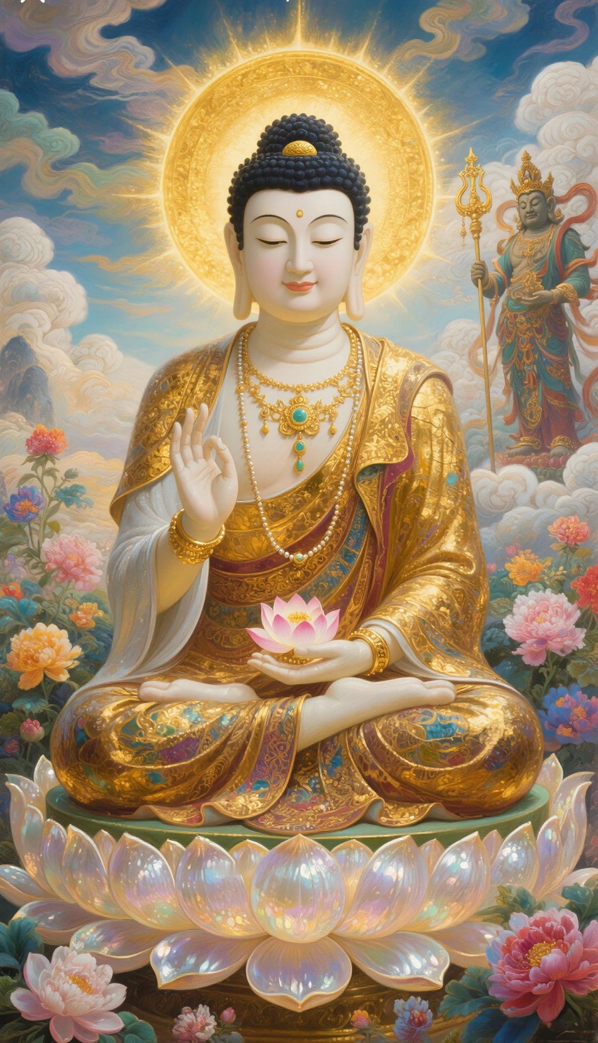恭喜你刷到佛祖了！点个赞，佛光普照，莲花盛开，愿您心想事成，万事如意，财源广进。