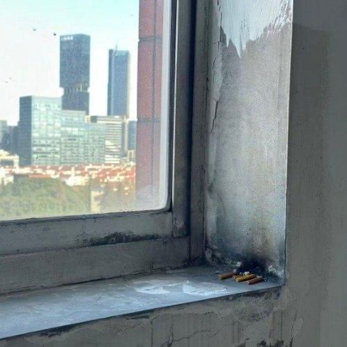 最近上海肺科医院被曝光了个让人挺闹心的事儿——楼道里、窗台上全是烟头，空气里飘着