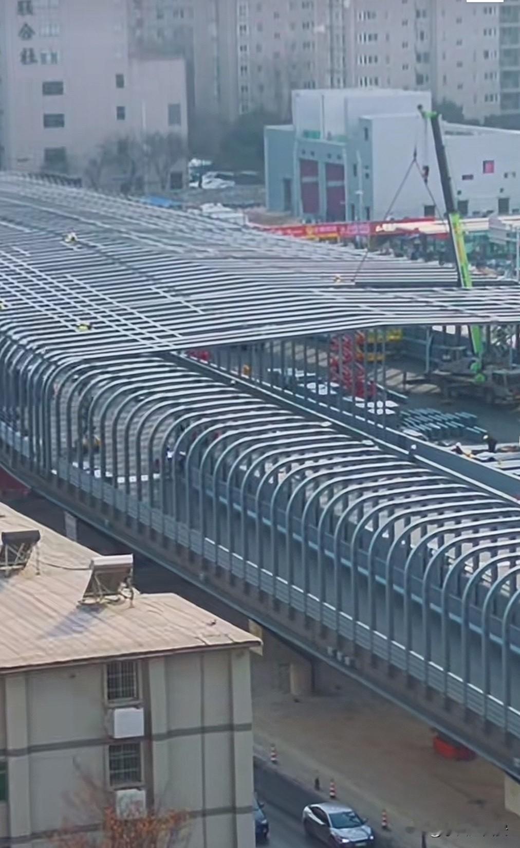 西南二环交通优化工程金光门桥主体结构完工施工进度看着比公告日期要更快一些