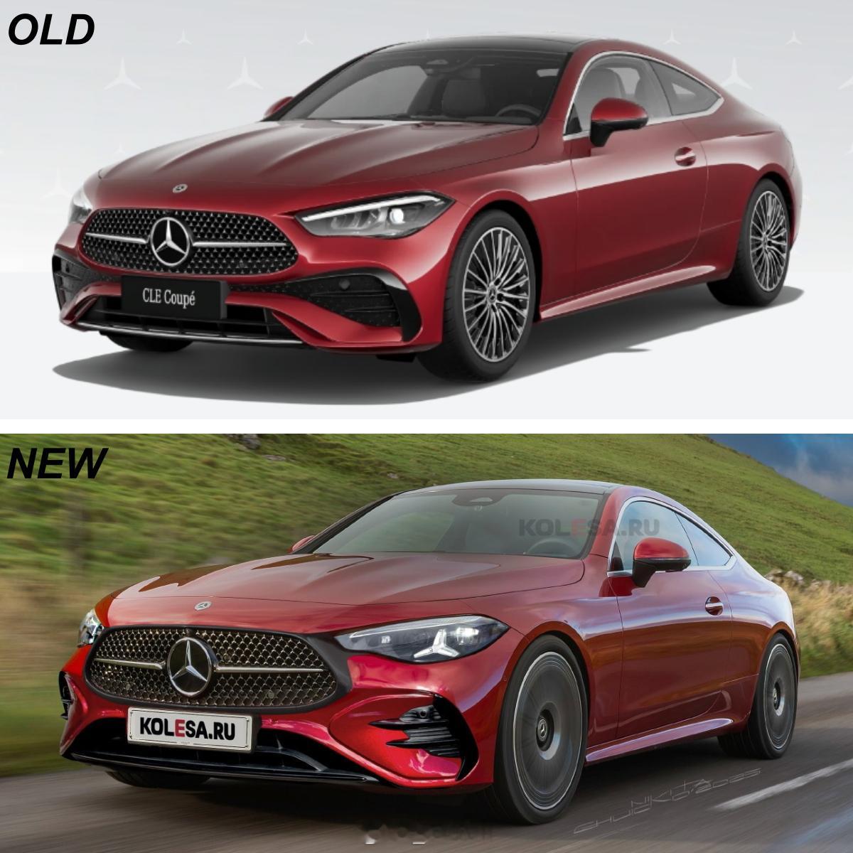新老款奔驰CLE对比现款&中期改款CLE（渲染图）对比，大家更喜欢新还是老