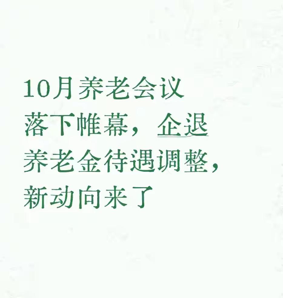 一场10月养老专题会议落下帷幕，企业退休人员养老金调整释放新信号，网上各种传言要