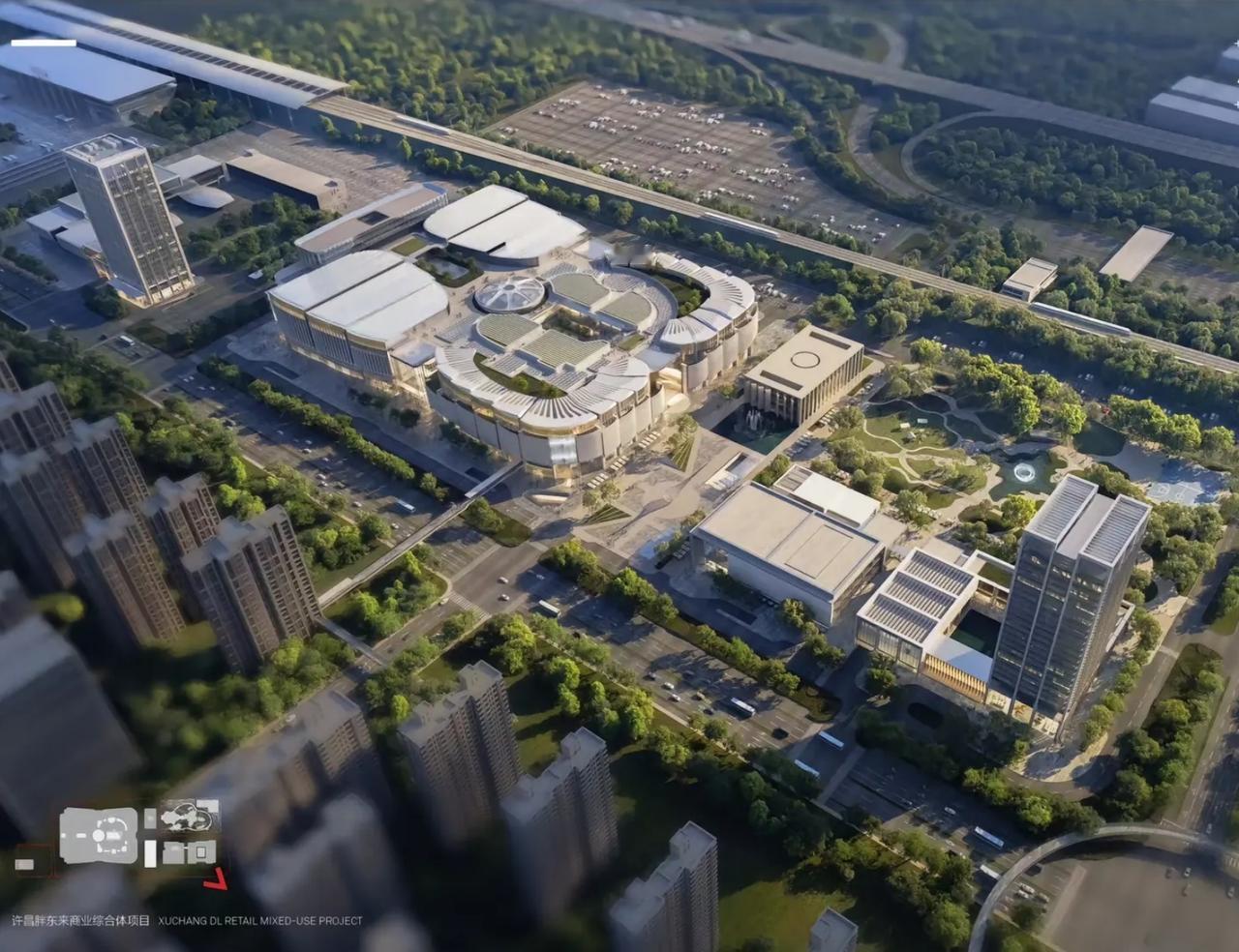 胖东来梦之城全新鸟瞰图！从胖东来创始人于东来个人社交平台上看到疑似胖东来梦之城