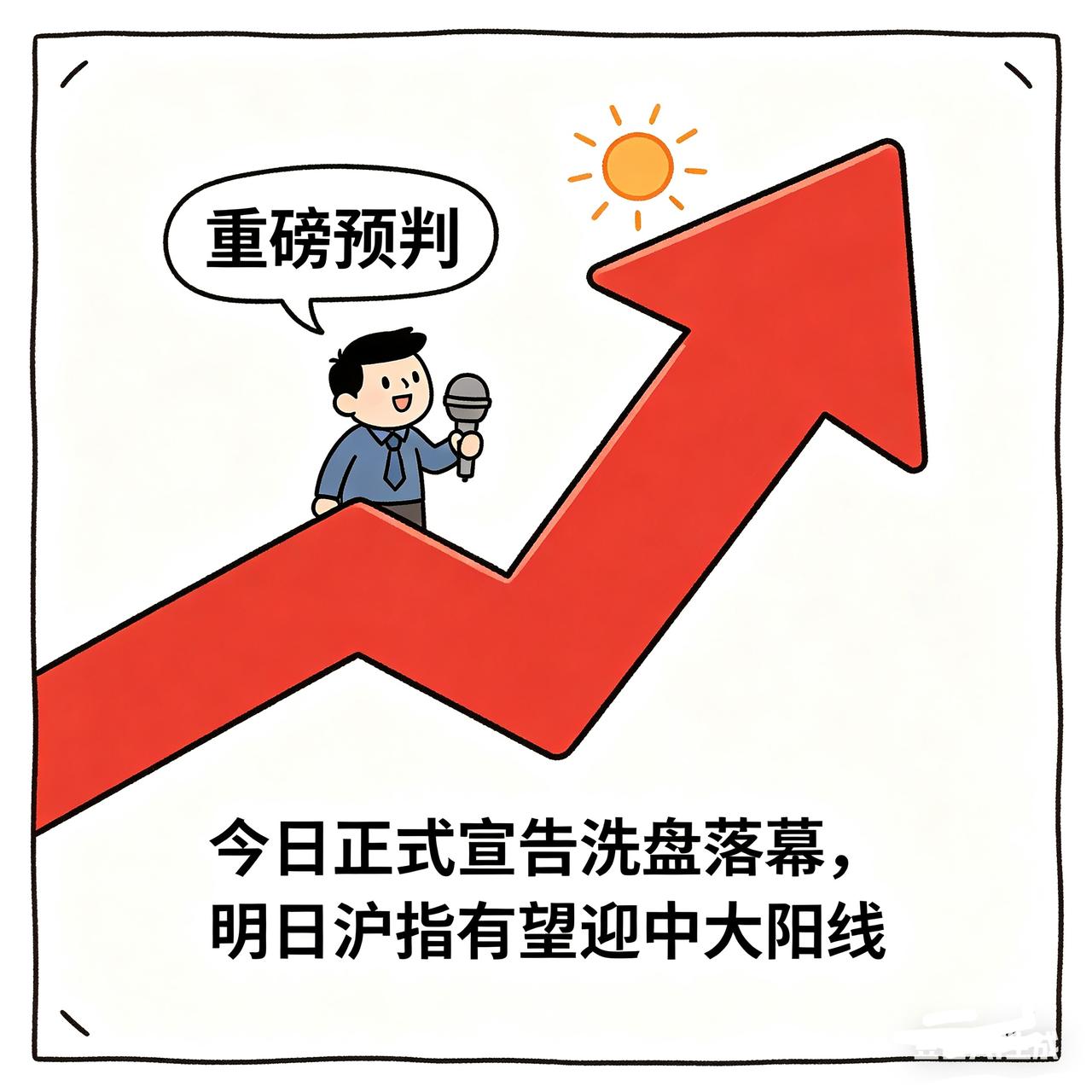 重磅预判｜今日正式宣告洗盘落幕，明日沪指有望迎中大阳线提示：理财有风险，投