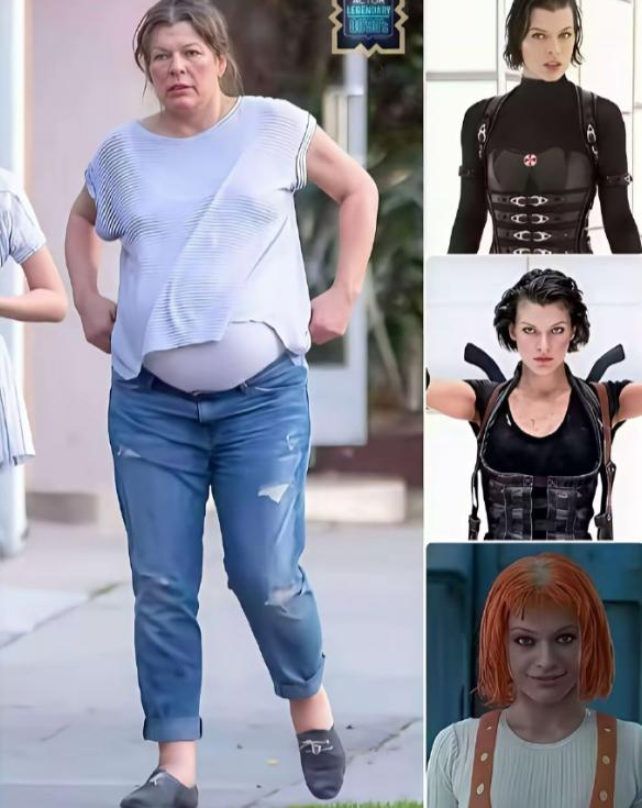 不老女神？生化危机女主怀孕后压马路，被诟病形象一落千丈。用20年前的照片和现在
