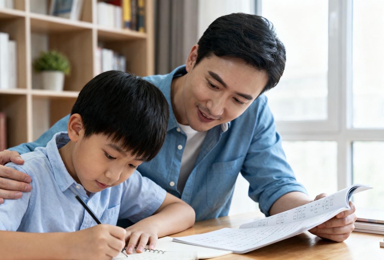 当孩子以学习为借口玩手机时，与其反复说教，不如从自己做起，用行动为孩子树立榜样。