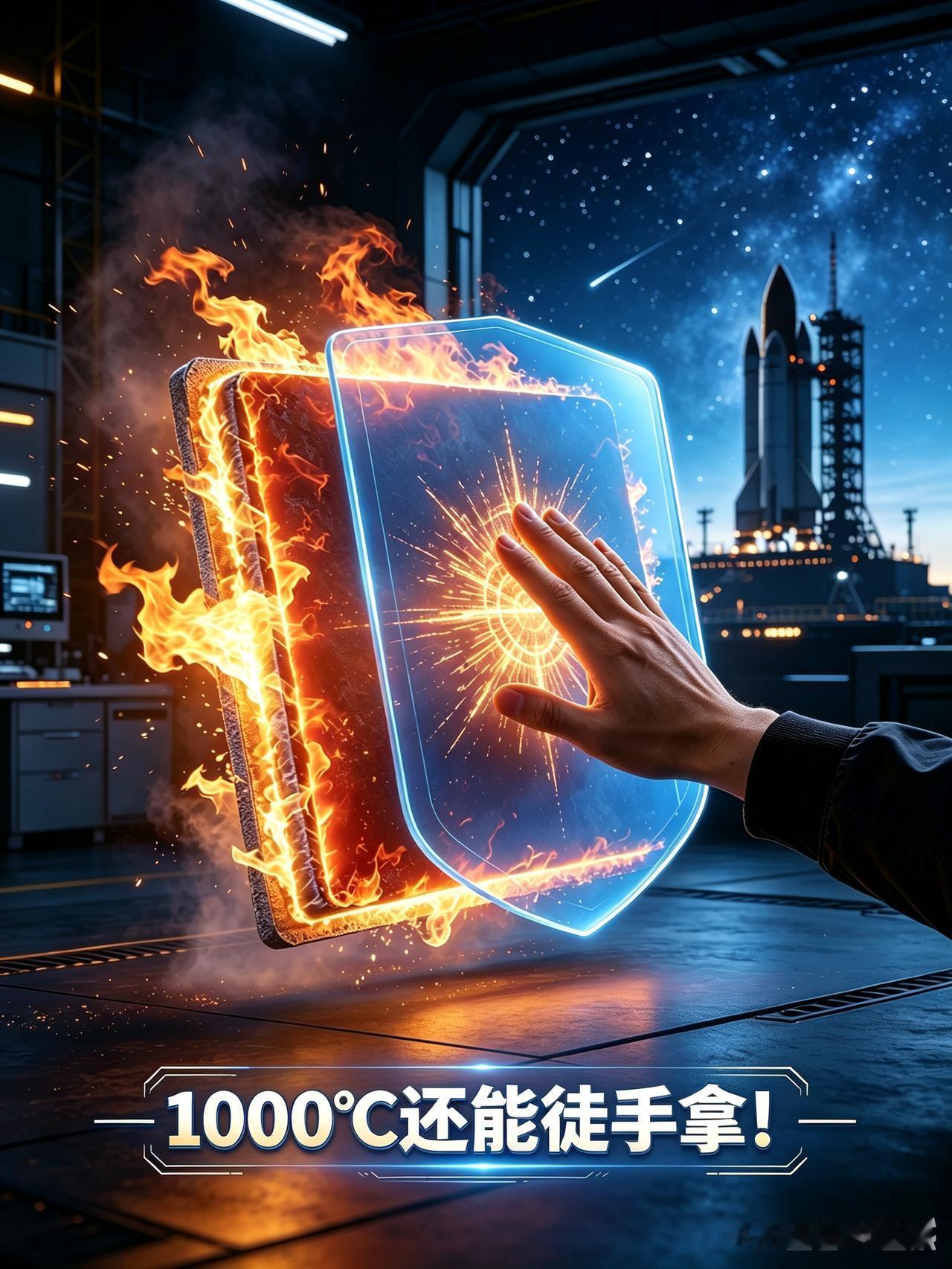 1000℃灼烧完能徒手摸！国产航天隔热盾，技术迈入全球第一梯队前不久长