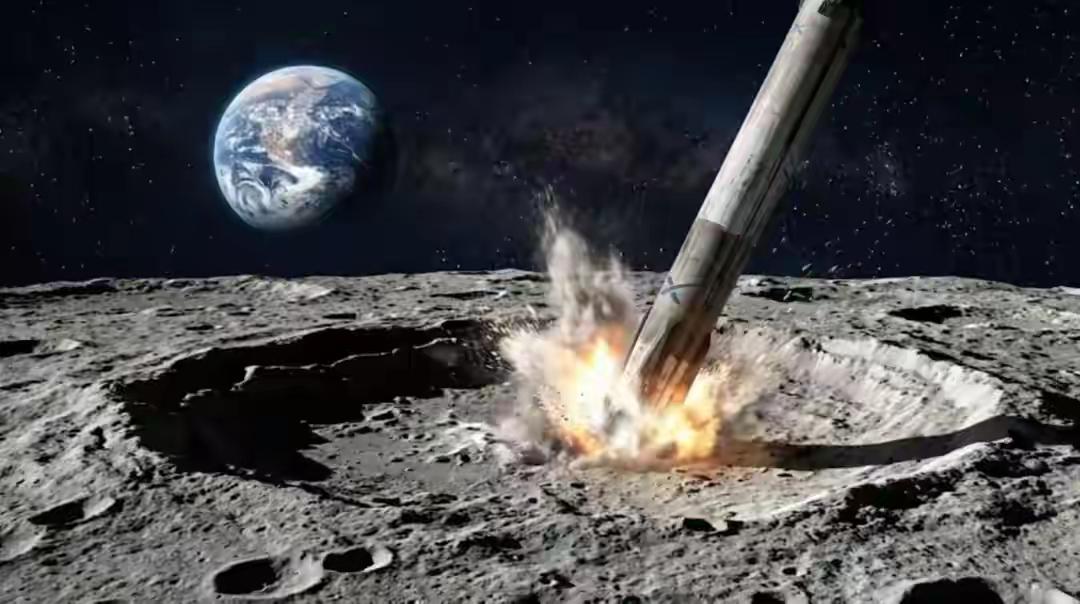 谁来守护月球？！近日，美国SpaceX猎鹰9号火箭的二级残骸以7倍音速撞向月球