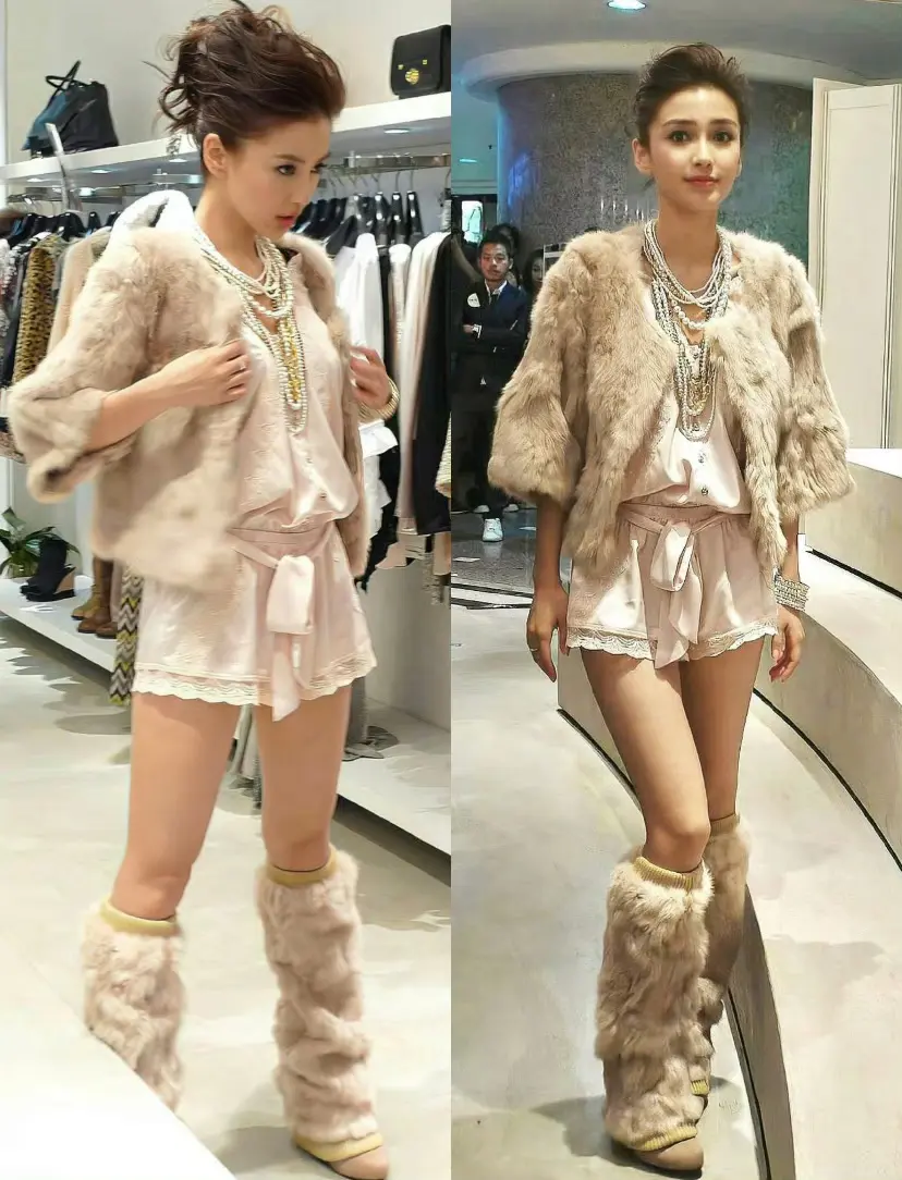 考古Angelababy早期，当时腿套就很流行