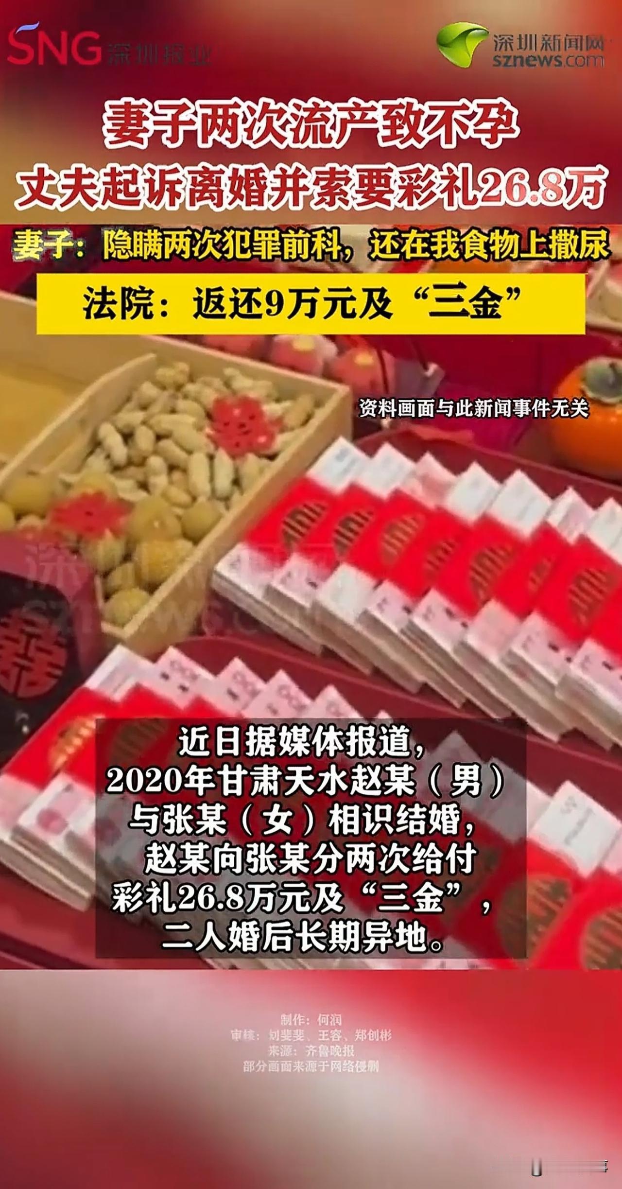 甘肃天水，一女子在丈夫隐瞒两次犯罪入狱记录的情况下，与之结婚。婚后，丈夫显露本性