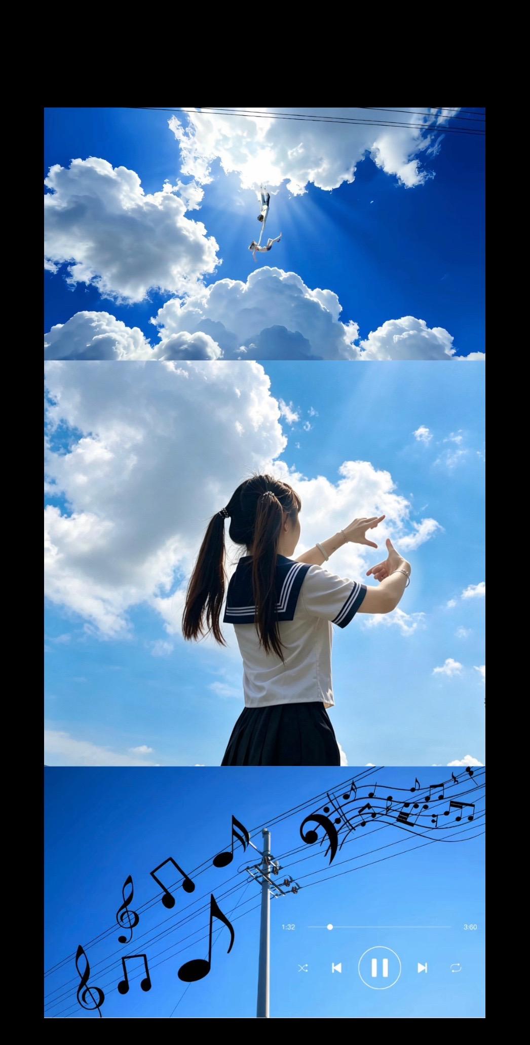 天空你是否知晓一切 蓝天白云 夏天来了水手服jk