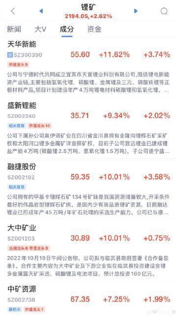 【大中矿业14天7板】11月17日，锂矿概念反复走强，大中矿业14天7板，天