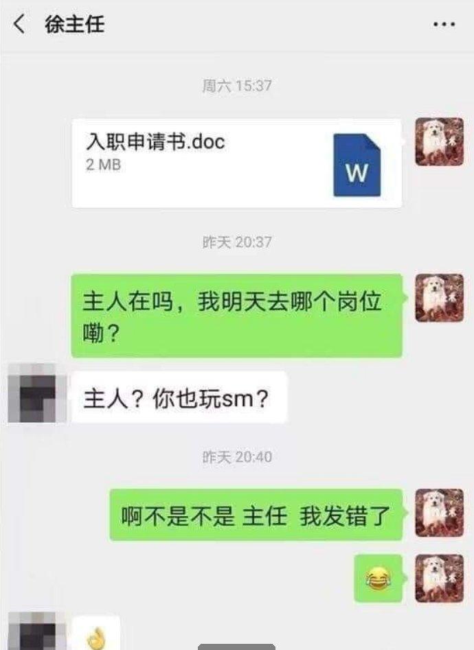 这下子，别说入职了，在这个部门，你就是主任之下第一人了。毕竟你知道主任的爱