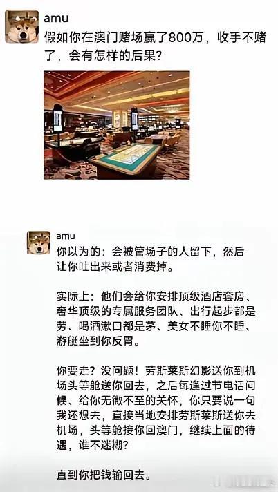 假如你在澳门赌场赢了800万，收手不赌了，会有怎样的后果？金立手机的老板就是一个