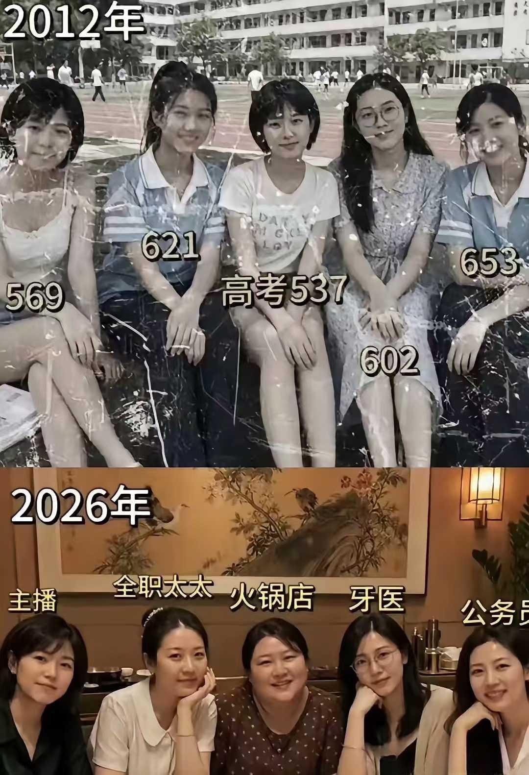 老天呐，当年最漂亮的女生，现在居然变了样
