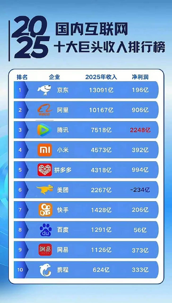 25年互联网十大巨头，只有美团亏损，-234亿啊。真的假的？请洋芋代言你就闹心吧