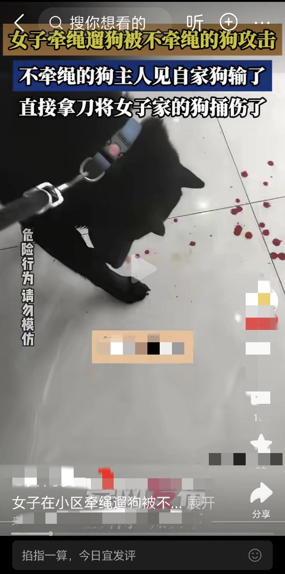 哈哈哈，这就是自诩为有爱心的“爱狗人士”干的龌龊事。某女牵着爱犬出门遛狗，一条未
