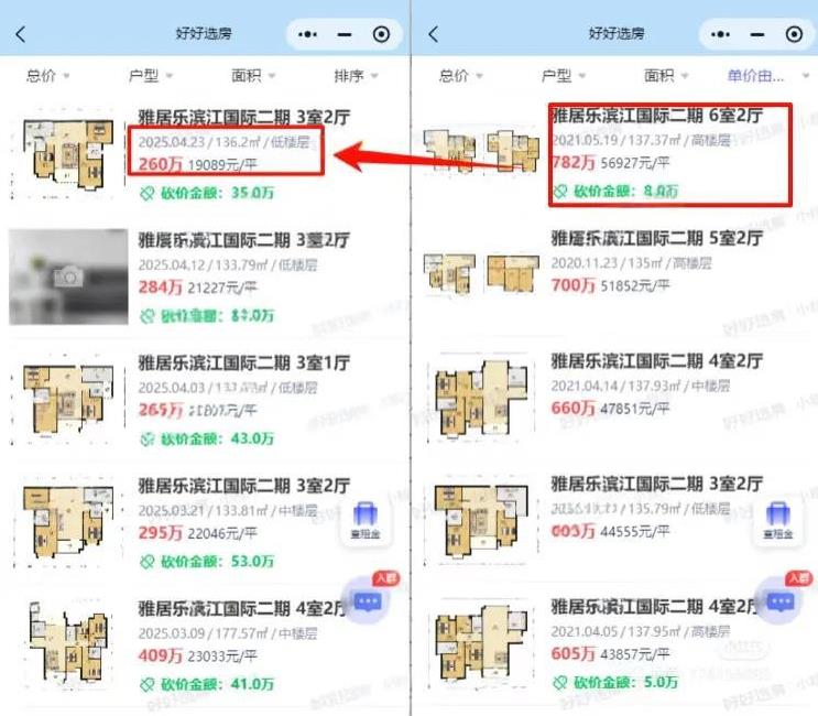 南京雅居乐滨江国际跌没边了!782万跌到260万。网上看到雅居乐滨