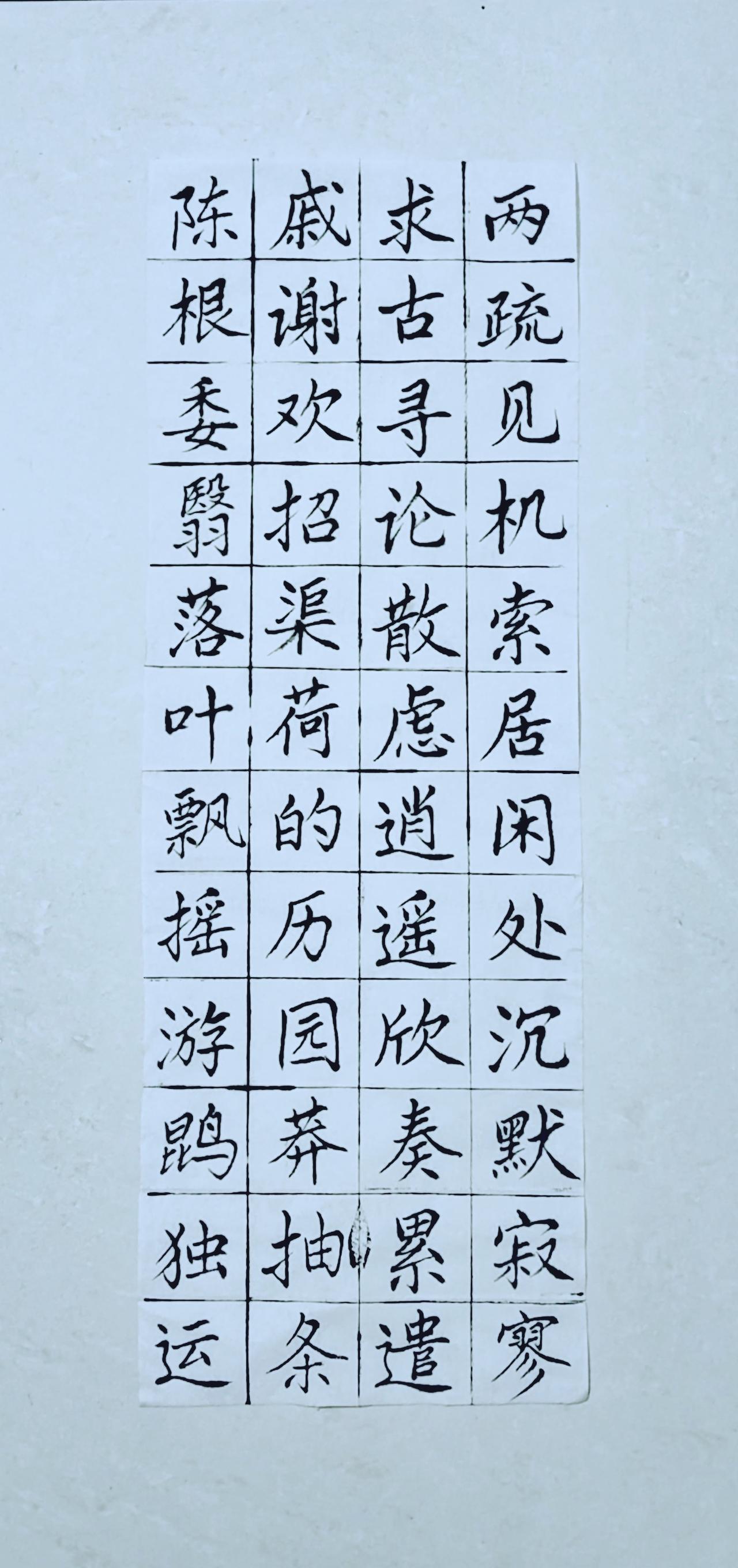 第六十一天《千字文》（16）正楷毛笔练习